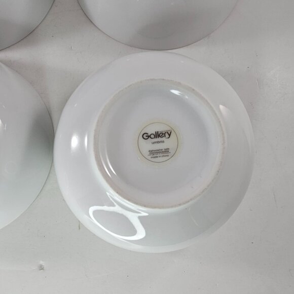 Set Of 4 Tabletops Gallery Umbria White Bowls Dishwasher Microwave Safe - Picture 9 of 12